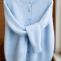 [Soft Comfortable Elegant] Spring/Autumn Solid Color Round Neck Button-Up Cardigan, Loose Casual Fashion Versatile Open Front Sweater, Soft Comfortable Elegant Women's Top