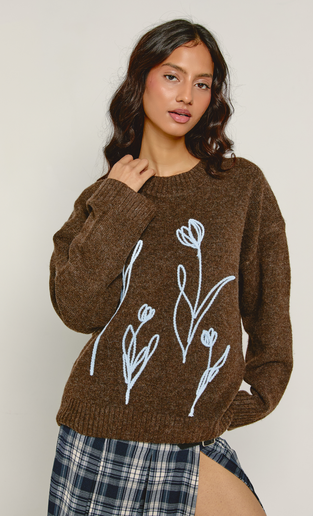 Brown & Blue Cornelli Tulip Jumper