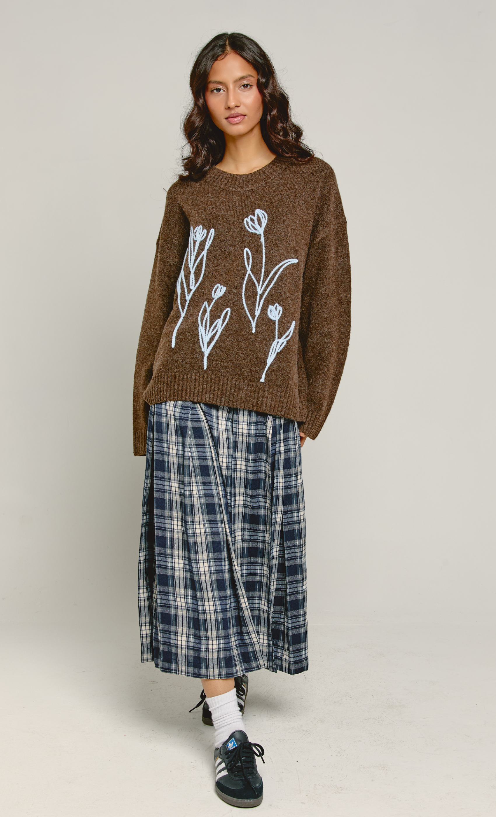 Brown & Blue Cornelli Tulip Jumper