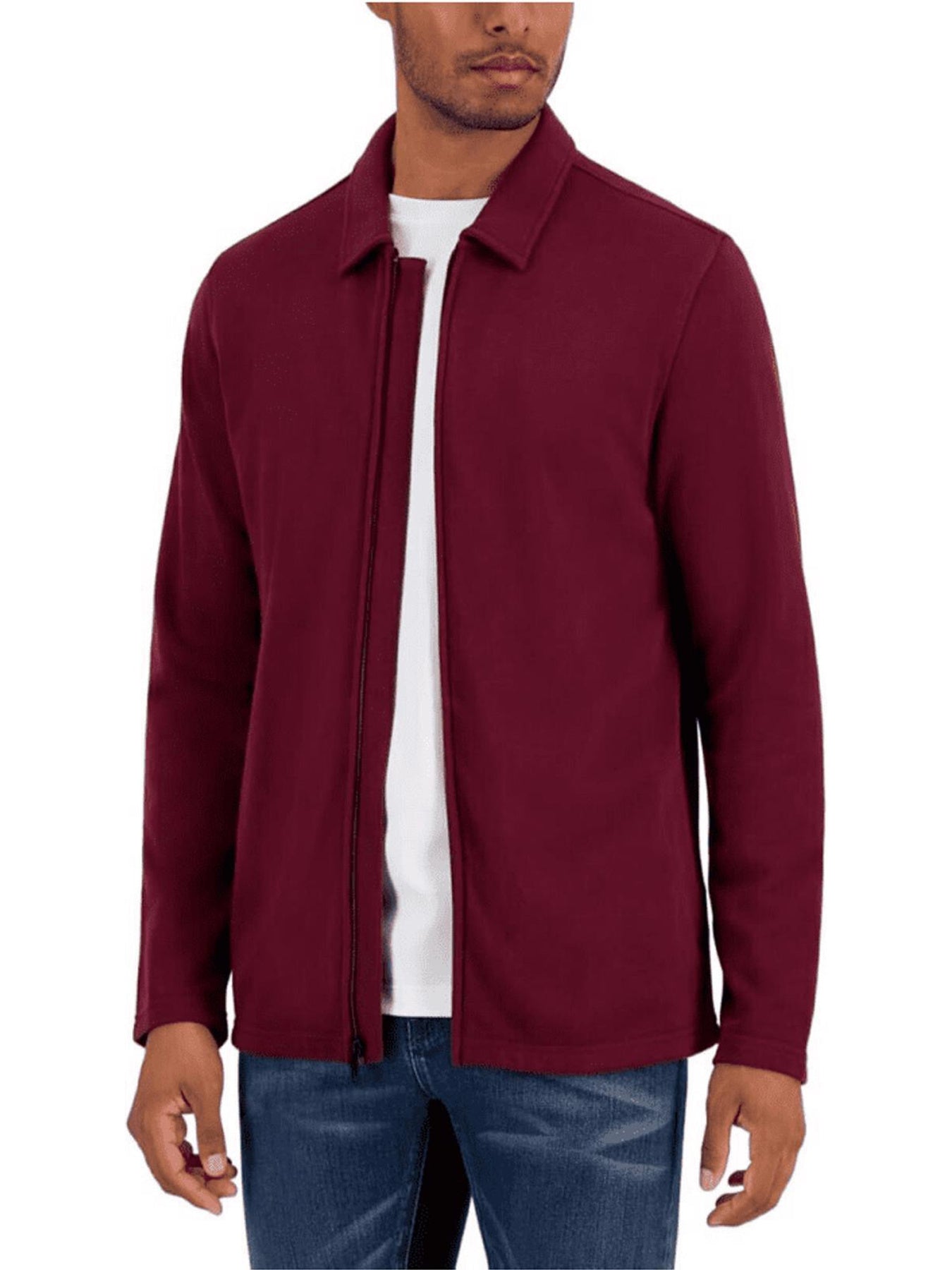 Alfani Mens Knitwear Harrington Zip Field Jacket