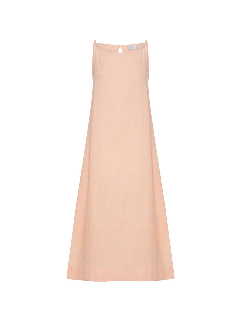 Peony French Linen Dress Coral
