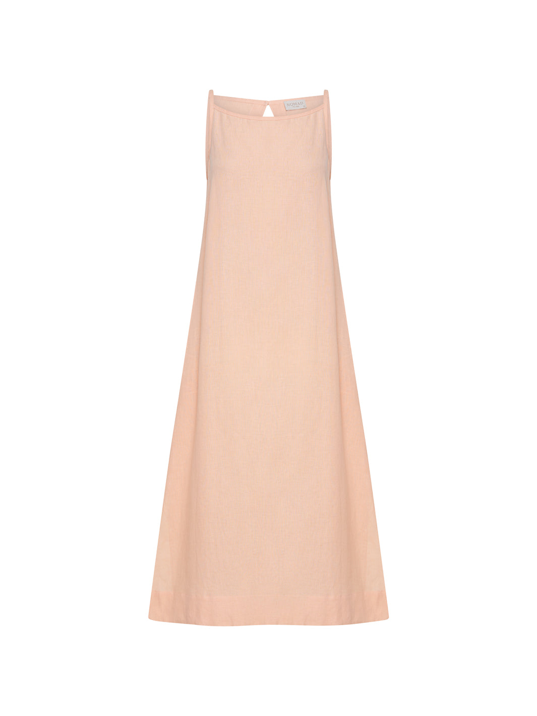 Peony French Linen Dress Coral