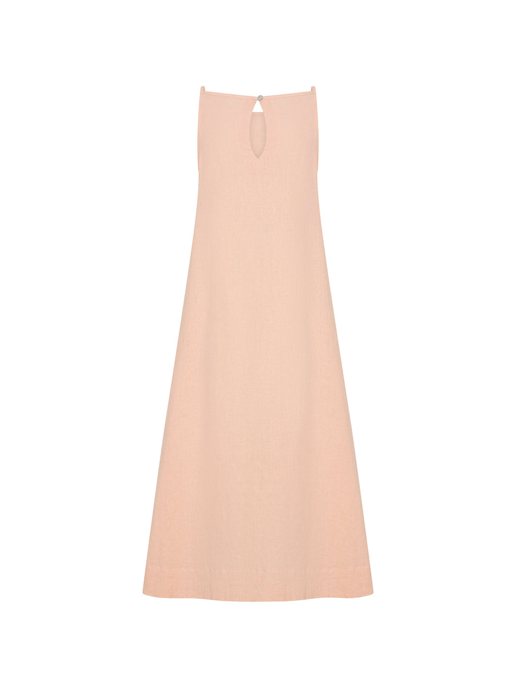 Peony French Linen Dress Coral