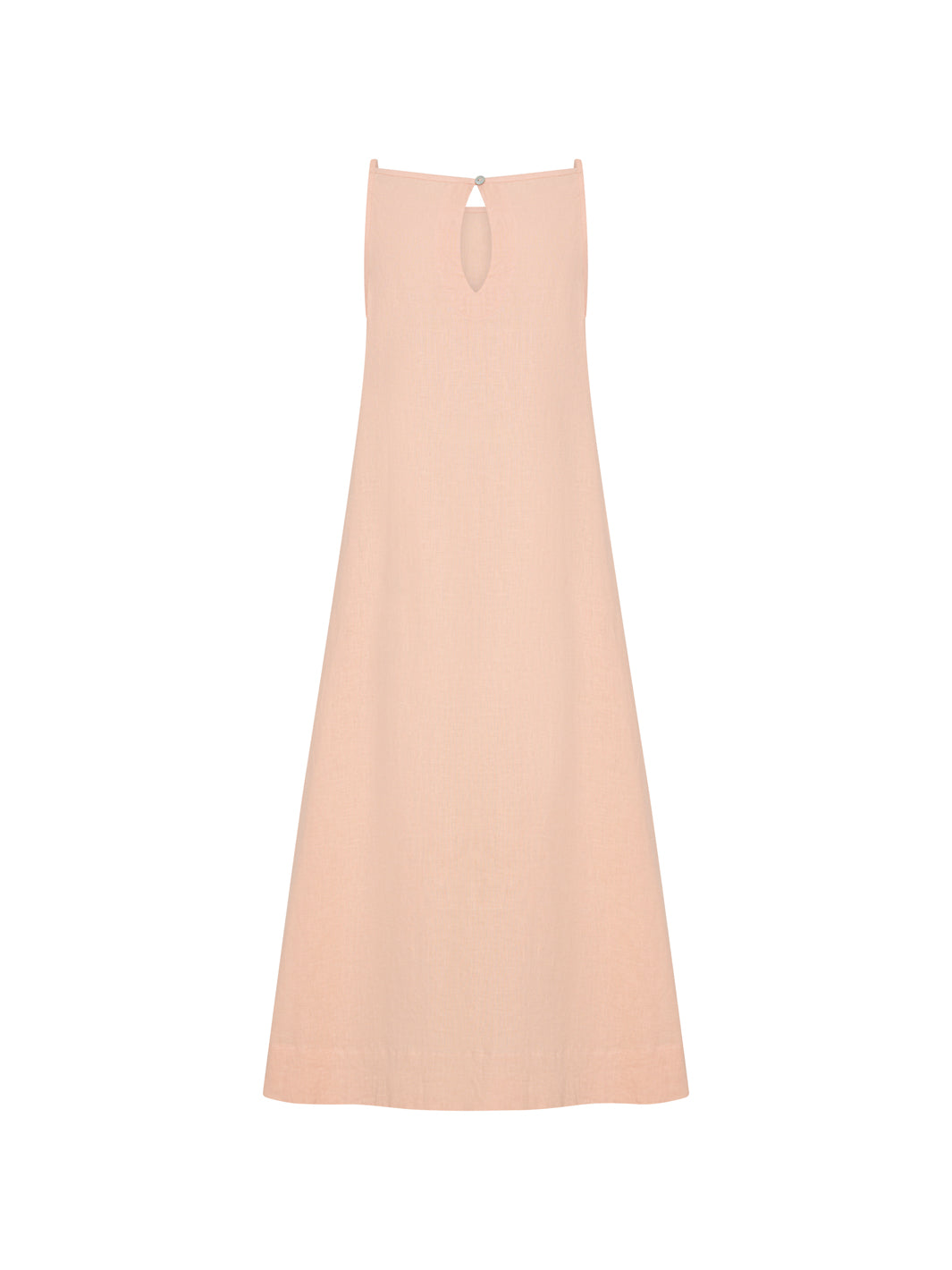 Peony French Linen Dress Coral
