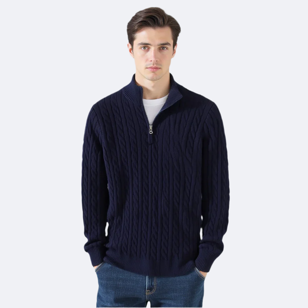 The Cable Half-Zip Sweater