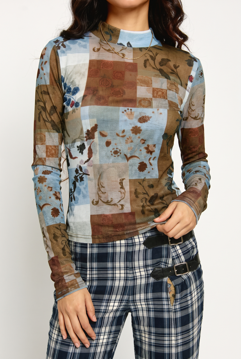 The Patchwork Mesh Top