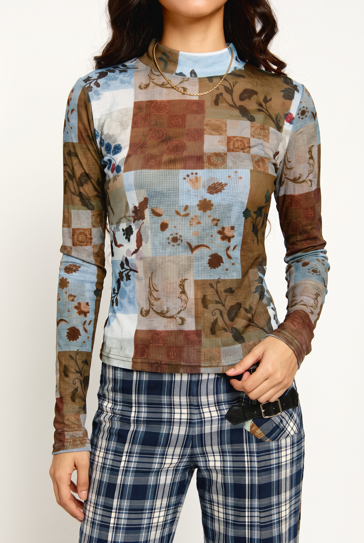 The Patchwork Mesh Top