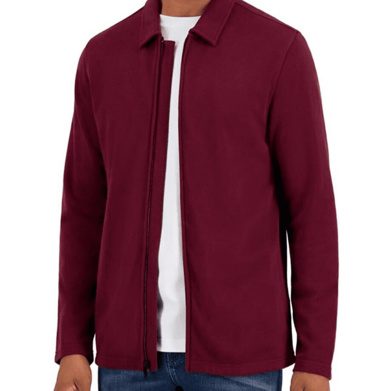 Alfani Mens Knitwear Harrington Zip Field Jacket